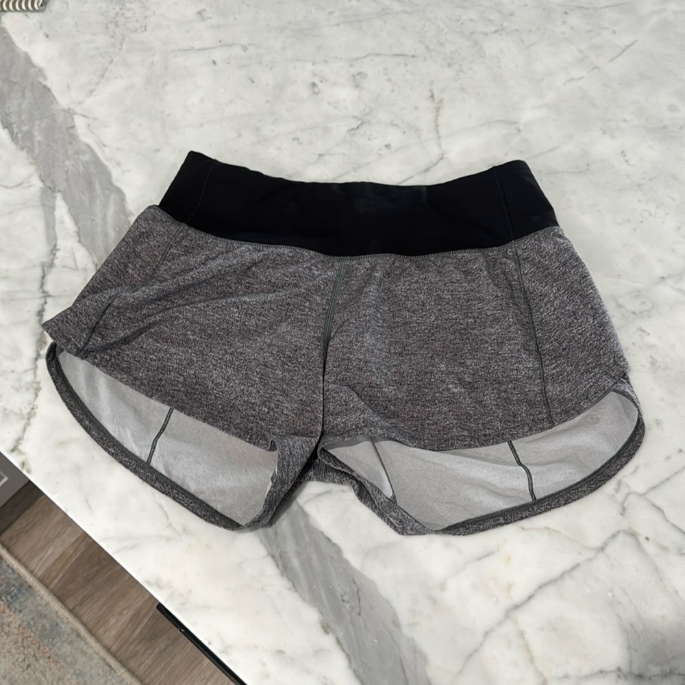 lululemon athletica Gray and Black Athletic Shorts